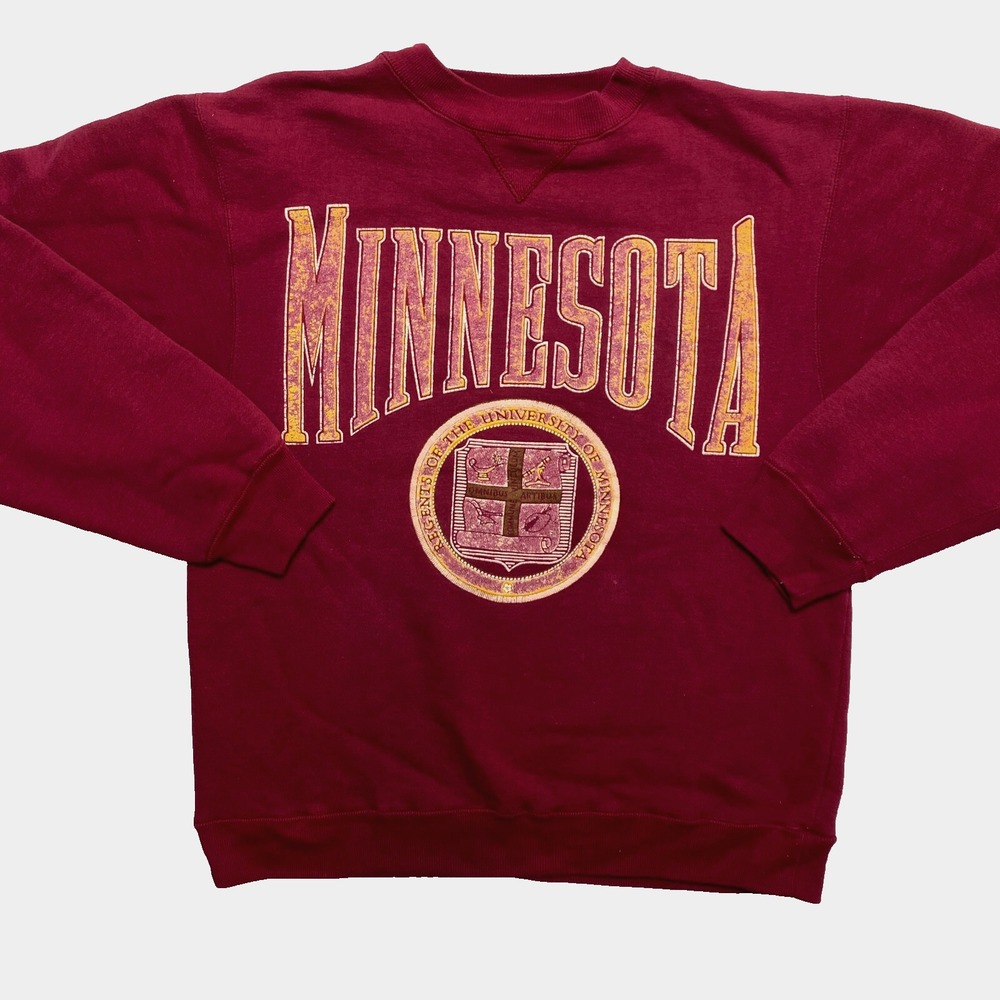 Vintage University Of Minnesota Regents Sweatshirts Mens S Red Pullover